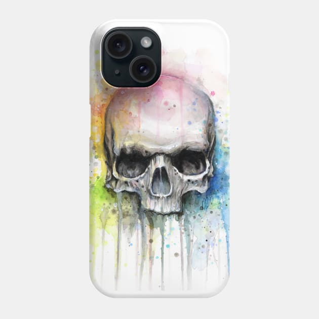 Skull Watercolor Phone Case by Olechka