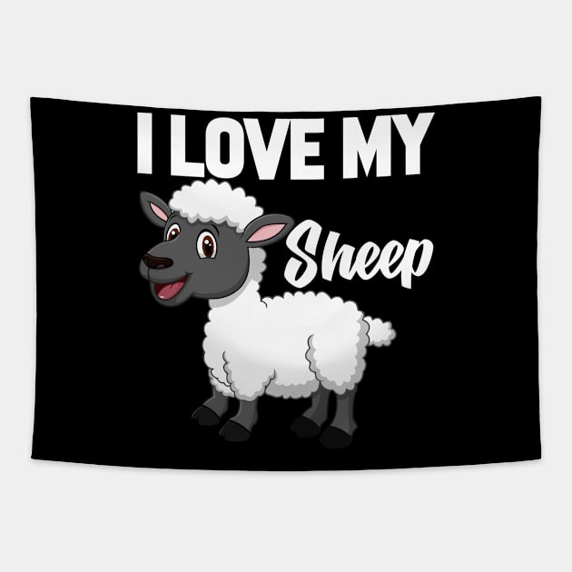 I Love My Sheep Tapestry by williamarmin