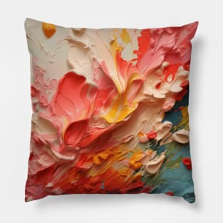 Abstract Strokes: Acrylic Brush Stripe Extravaganza Pillow