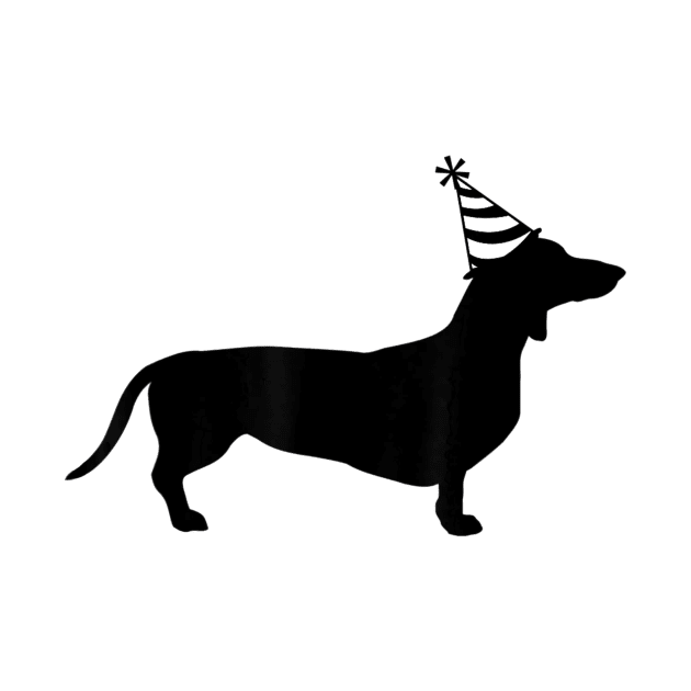 Dachshund Birthday Wiener Dog Party Tee by martinyualiso