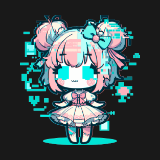 Glitch Art Kawaii Lolita T-Shirt