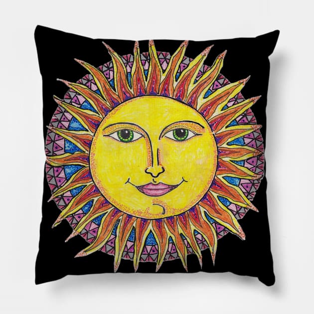 Sun Shines Down on me Pillow by LowEndGraphics