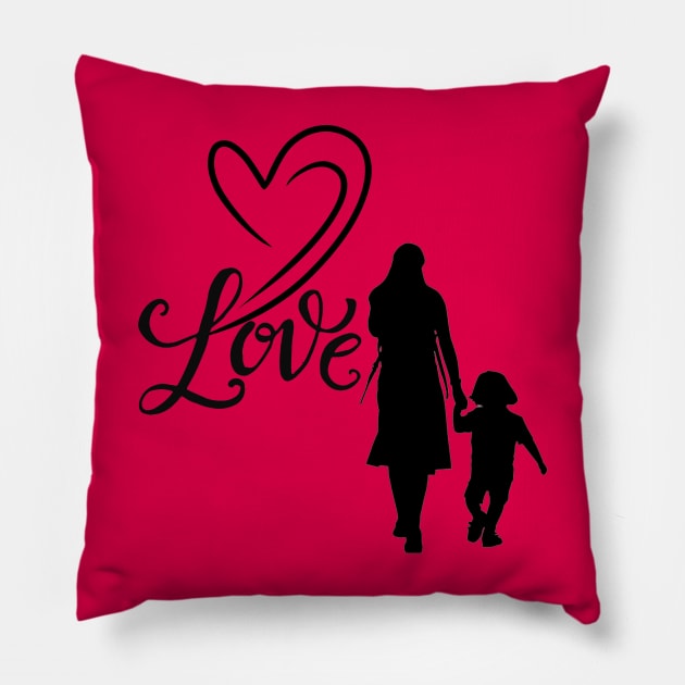 Mother love Pillow by Butterfly Dira