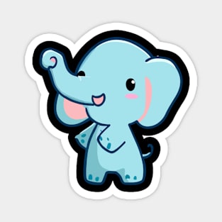 cute elephant cartoon vector illustration Magnet