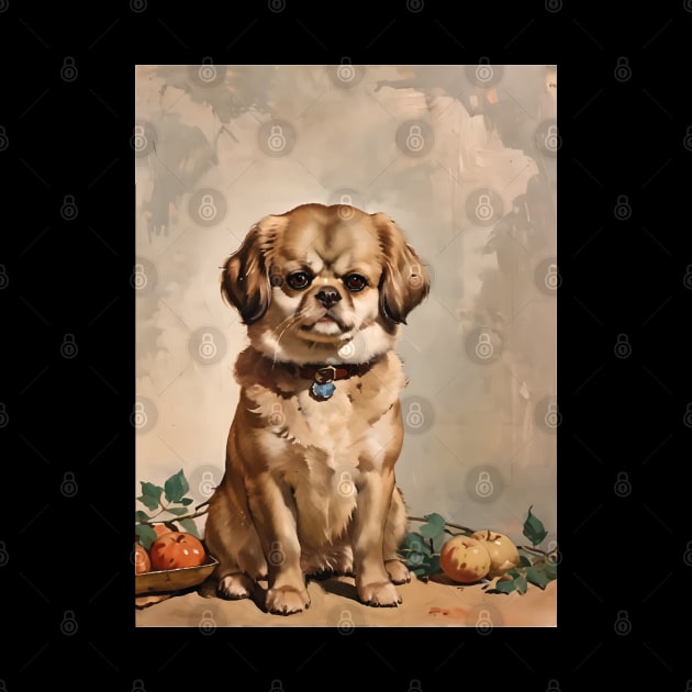 Loyal Friend, Irresistible Expression: Pekingese Art by chems eddine