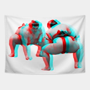 3D Sumo Wrestlers Tapestry