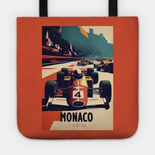 1970 Monaco Grand Prix Racing Travel Poster Tote