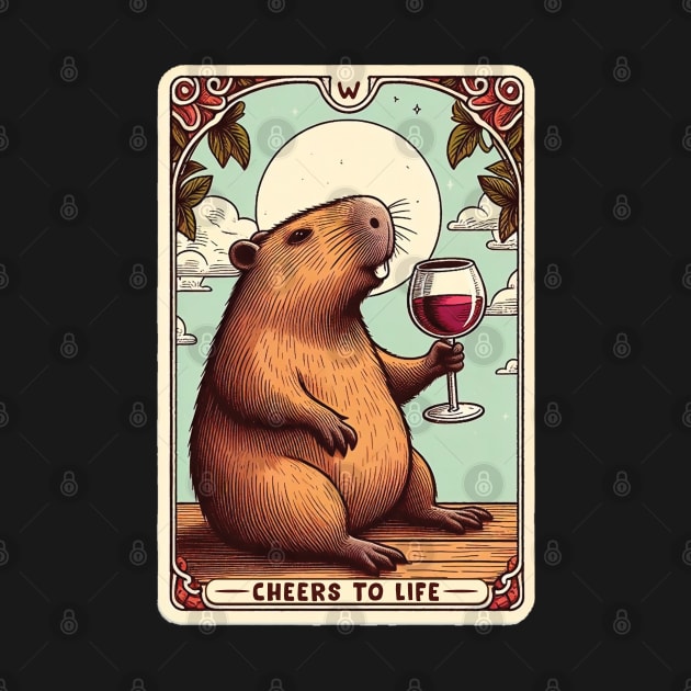 Capybara Cheers To Life by Trendsdk