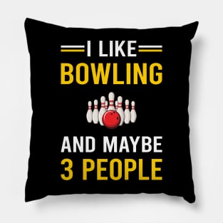 3 People Bowling Pillow