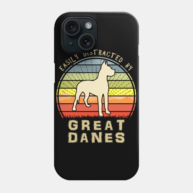 Easily Distracted By Greate Danes Phone Case by Nerd_art