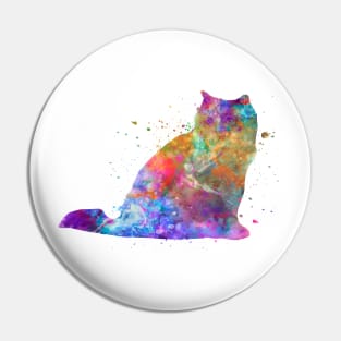 Himalayan cat in watercolor Pin