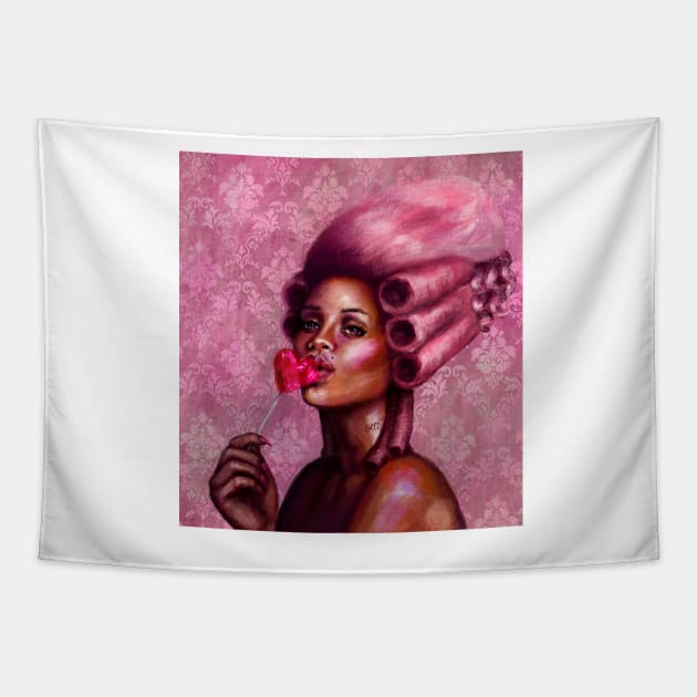 Yas, Queen, Madam Lolli in pink Tapestry by ArtInPi