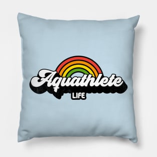 Groovy Rainbow Aquathlete Life Pillow