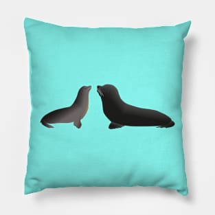 Sea lions in pair Pillow