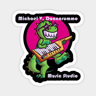 Keytar Dino with Studio Name Magnet