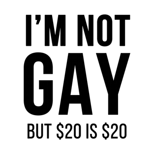 I'm not gay but $20 is $20 T-Shirt