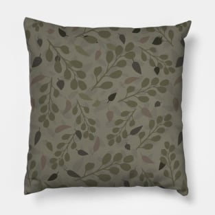 Olive Green Branches Wallpaper Pillow