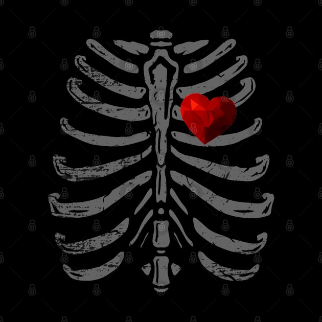 Skeleton Heart Rib Cage X-Ray Party Halloween by Howtotails