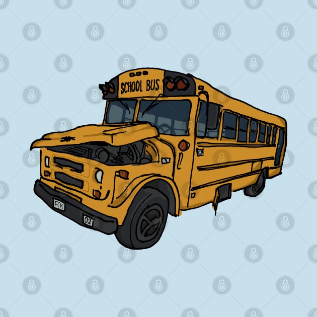 Old Rusty School Bus by Orloff-Tees