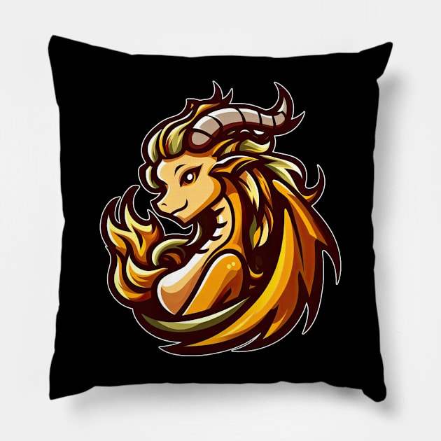 Lady Fire Dragon Pillow by Shopping Dragons