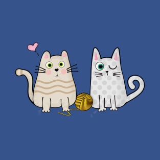 Two Kitties best Friends T-Shirt