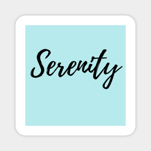 Serenity - Word with Light Blue Background Magnet