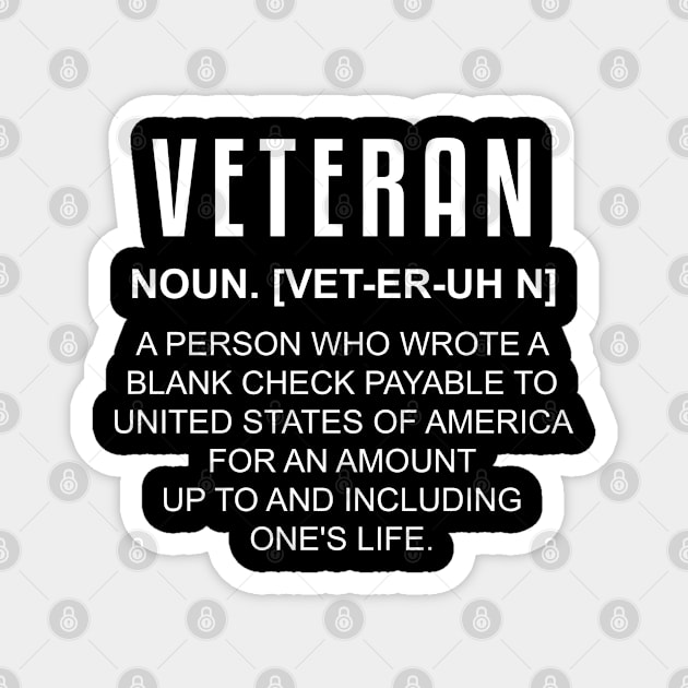 Veteran definition. Magnet by Andreeastore  