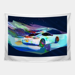 Cayman Porsche - Graphic Tapestry