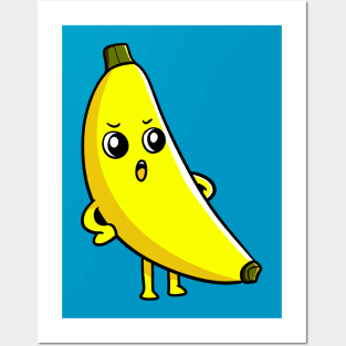 Cartoon banana posters for the wall • posters facial, banana, kids