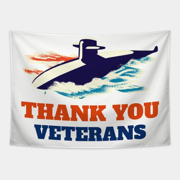 Thank You Veterans Tapestry by CasualTeesOfFashion