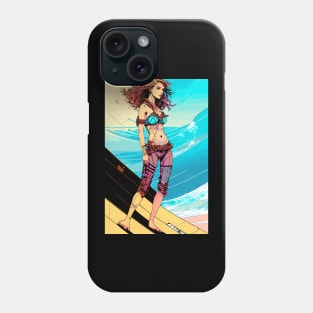 surf vibes, surfer girl, beach party, v3 Phone Case