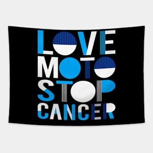 Love Moto Stop Cancer Tapestry