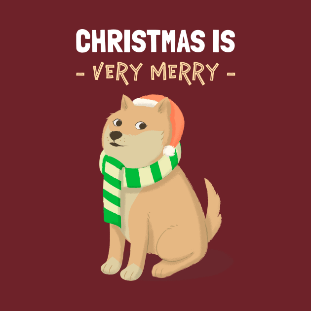 Dog Meme Christmas Doge by Tip Top Tee's