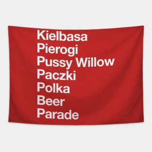 Dyngus Day Kielbasa Beer Parade Pierogi Tapestry