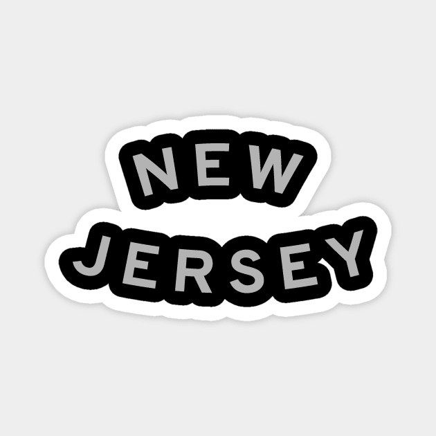 New Jersey Typography Magnet by calebfaires