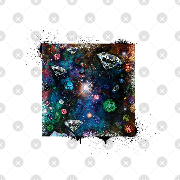 Diamond Gems Galaxy Graffiti Art by ArtistheJourney