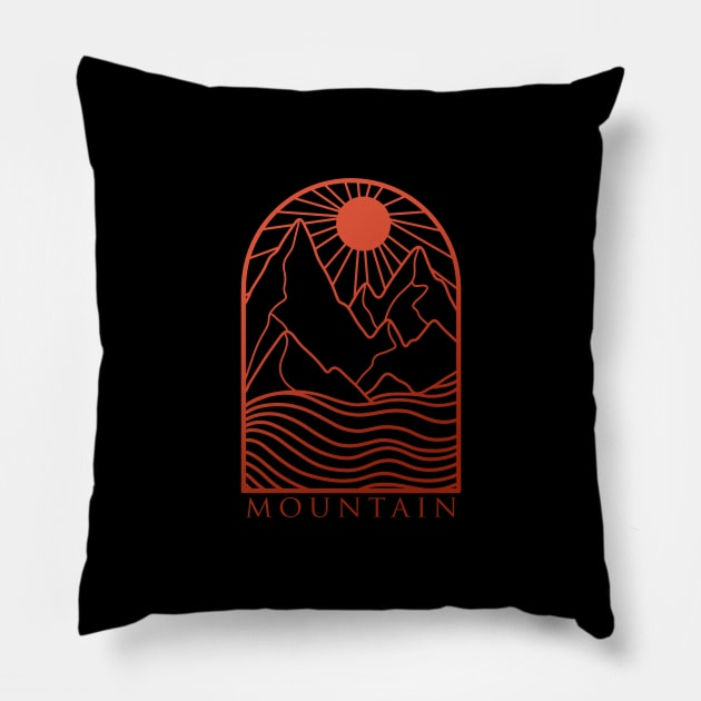 abstract mountain Pillow by donipacoceng