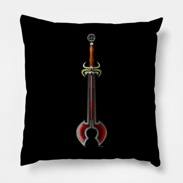 Sword and axe Pillow by eltronco