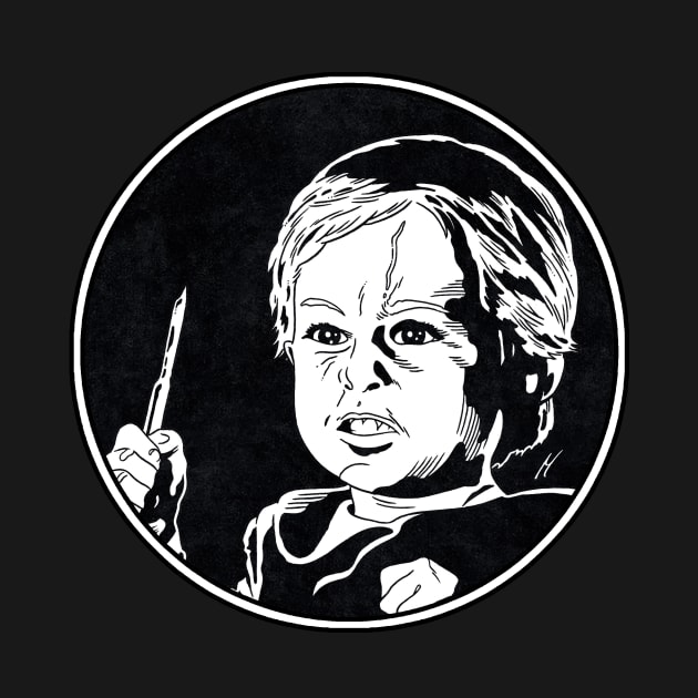 GAGE CREED - Pet Sematary (Circle Black and White) by Famous Weirdos