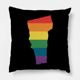 Vermont State Rainbow Pillow