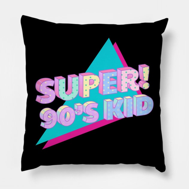 Super! 90's Kid Pillow by NICHE&NICHE