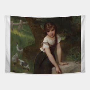 Goose Girl by Emile Munier Tapestry