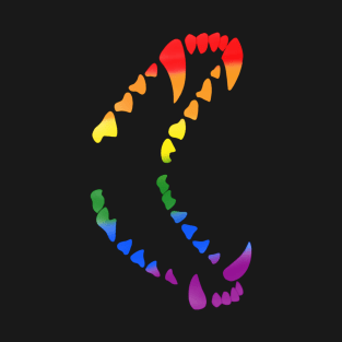 Pride Wolf Teeth: Rainbow T-Shirt