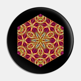 Frayed threads kaleidoscope Pin