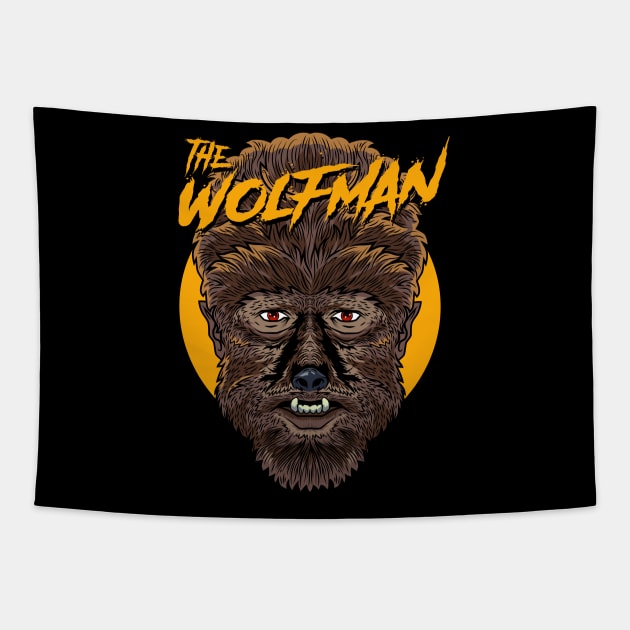 vintage the wolfman Tapestry by redwane