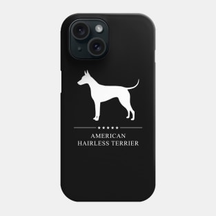 American Hairless Terrier Dog White Silhouette Phone Case