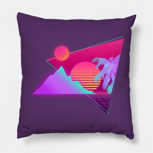 Synthwave Sunset Pillow