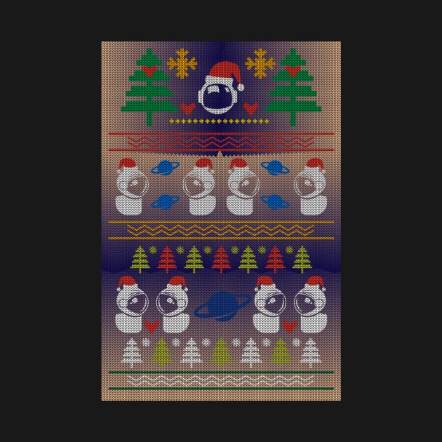 Christmas Sweater Board Game Astronaut - Board Games Design - Gaming Art by MeepleDesign