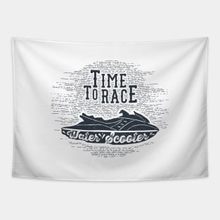 Time To Race. Water Scooter Tapestry