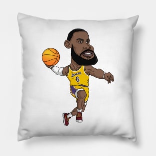 Lebron James Lakers #6 Cartoon Pillow